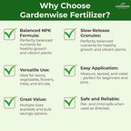 10-10-10 Plant Fertilizer Slow Release - 10 10 10 All Purpose Granular Garden Fertilizer for Vegetables, Tomato, Arborvitae, Shrubs, Rose, Flowers, Fruit, Fig Trees (5 QUARTS)