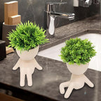 MAKHOT 4pcs Fake Succulents for Office Decorations, Artificial Succulents Plants for Work Desk, Faux Mini Plants Home Decor - Small Plant for Office Women Cubicle Decoration(Cream Color)