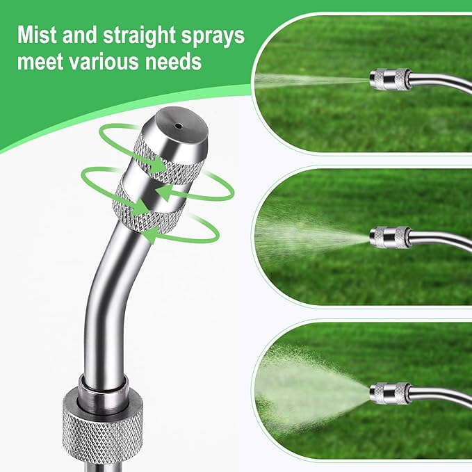 29 Inches Sprayer Wand,1/4" & 3/8" Brass Barbs Sprayer Wand Replacement, Stainless Steel Replacement Sprayer Wand with Shut off Valve & 2 Hose Clamps (1/4" & 3/8" Barb Sprayer Wand)