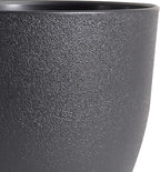WSMKSZ 12/10/9 inch Big Flower Pots, 3 Pack Modern Decorative Plastic Planters with Drainage Holes and Tray, Plant Pots for Indoor Outdoor Plants, Black