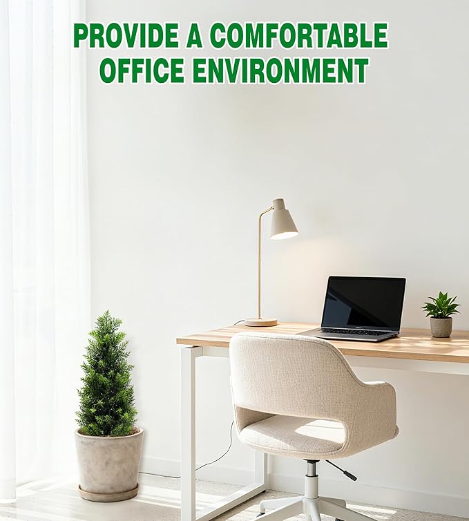 Two 2FT Artificial Cedar Trees, Beautiful and Realistic Fake Potted Trees,Artificial Evergreen Front Porch Decorations Plants, Suitable for Indoor, Office, Living Room and Room Decoration