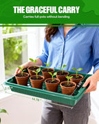 joyhalo 10 Packs Seed Starter Trays (No Drain Holes), 14.8"x9.6" Thicken Reusable Plant Grow Trays, Ideal for Seed Starting, Growing Microgreens, Indoor Gardening, 2.2" Deep