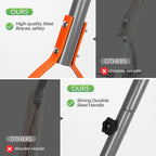 Walensee Weed Grass Cutter with Serrated Double-edged Sharp Blade Manual Grass Whip with 30 Inch Steel Handle Cut Overgrown Weeds Cutting Hand Tool Steel Sod Cutter for Garden, Yard, Field and Ditches