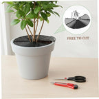 2Pcs Plant Pot Cover, 12" Plant Protector Grid with Clips Indoor Outdoor Flower Pot Cover to Deter Digging Pets & Weeds, Black & Brown, Protector, ..