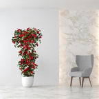 Artificial Bougainvillea Tree -5FT Faux Bougainvillea Tree with Realistic Flowers, Tall Fake Flower Tree for Indoor or Outdoor Decor, Silk Floral Plant for Living Room, Porch, Garden (Red)
