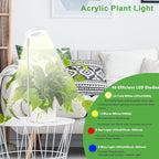 yadoker Halo Plant Grow Light, LED Growing Light with Base,Full Spectrum for Indoor Plants,Height Adjustable, Automatic Timer, 5V Low Safe Voltage,Idea for Small Plant Light(3 Pack)