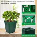 Square Nursery Seedling Pot 3.5 Inches 90 Pcs, Small Nursery Pot Plastic Thick and Sturdy Seed Start Germination Pot for Plant Propagation and Seeding(Green,3.54 Inches, 90Pcs)