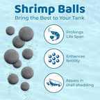 SunGrow Shrimp Aquarium Decor Balls, Freshwater Tank Ornamental Stones, Shedding Assistance, Tank Enhancement, Ideal for Crayfish, Lobsters, and Snails 0.4", 20 Pcs