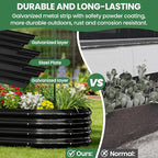 2 in 1 Galvanized Raised Garden Bed with 71" H Arch Trellis for Climbing Plants, Outdoor Gardening Planter Box with Climbing Net for Flowers Vegetables Fruits Herbs, Black