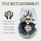 Fiora Flower Elegant Orchid Arrangement in Glass Vase | Preserved Real Orchids Lasting 5 Years | Ideal for Home Decor or Romantic Gift