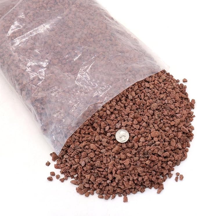 Volcanic Rock for Plants. Red Lava Rock. 1/5 Inch - 2 lbs for Potting Soil, Succulents, Pots, Plants, Gardening, Indoor, Crafting (Mini (0.2 Inch), Horticultural - RED Lava, 2)