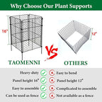 4 Pack Plant Protectors from Animals, 16Pcs DIY Plant Cages 12.6"x12.6"x16", Chicken Wire Garden Animal Barrier, Keep Rabbits & Chipmunks Out for Vegetables, Shrubs & New Plants