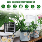 Solar Automatic Drip Irrigation Kit System, JIYANG Solar Powered Auto Easy DIY Watering Device Supported Pots Plants, 6-12 Timing Modes With Anti-Siphoning Device (Expansion Kit/Extra Accessories Kit)