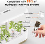 LYKOCLEAN Flower Fruit Seed Pods for AeroGarden, Ahopegarden, iDOO Hydroponics Growing System Indoor, 350 Seeds+ Including Dwarf Sunflower Bambino, Marigold, Red Tomato, Red Strawberry (7-Pods)