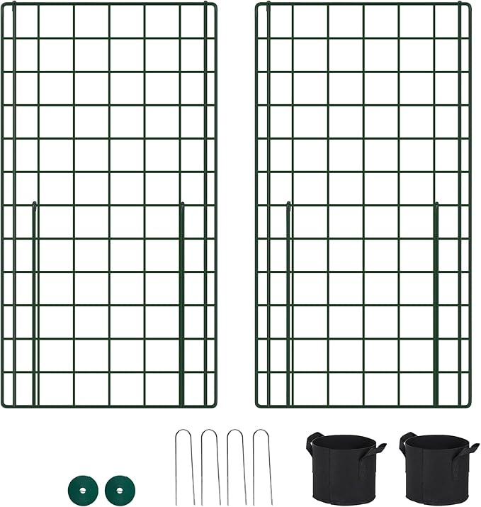 Cucumber Trellis for Garden - 2 Pack, 48" L x 24" W Garden Trellis for Climbing Plants Outdoor with Support Structures, A Frame Trellis for Climbing Vegetables Peas, Vine, Bean