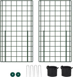 Cucumber Trellis for Garden - 2 Pack, 48" L x 24" W Garden Trellis for Climbing Plants Outdoor with Support Structures, A Frame Trellis for Climbing Vegetables Peas, Vine, Bean