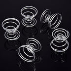 Shappy 6 Pieces Air Plant Holder Air Plant Live Holders Outdoor Stainless Steel Tillandsia Base Container Display Rack for Tropical Home Desktop Office Decoration Supplies, Silver