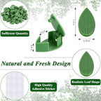 60PCS Plant Wall Clips with Self Adhesive Stickers - Vine Clips for Climbing Plants, Leaf Shaped Invisible Plant Support for Pothos Ivy, Indoor Outdoor Cable Management