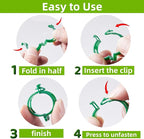 300 Pcs Plant Support Clips,Plastic Clips for Securing Plants,Tomato Vine Clips,Plant Fixing Clips,Garden Clips for Climbing Plants,Grape and Vine Vegetables (300, White)
