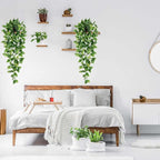 BLEUM CADE Fake Hanging Plants, 8pcs Artificial Pothos Vines Greenery for Wall Home Living Room Office Indoor Outdoor Decor (No Baskets)