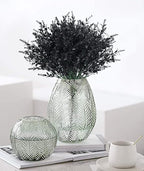RECUTMS Artificial Flowers Outdoor Fake Plants Artificial Fake Flowers, Faux Outdoor Plastic Plants UV Resistant Shrubs No Fade Faux Plastic Plants Garden Porch Window Box Decorating(Black)