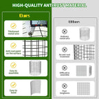 PASARA 10 Pack Plant Protectors from Animals, 13 Inch Round Cloche Plant Cages with Sturdy Chicken Wire Mesh, Garden Cages to Keep Animals Out for Vegetables & Flowers, Includes Support Stakes