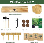 LUOJIBIE Bonsai Tree Kit, Complete Bonzai Tree Starter Kits, for Mom, Unique Christmas Birthday Gardening Gifts for Women Mom Men Grandkids, Crafts Hobby Kits