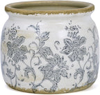 Dosayes Ceramic Pot for Planter, Vintage Flower Pot with Drainage Holes, 6.29 inch Ice Crack Glazed Indoor Planters Pot (Old World)