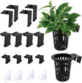 2PCS Upgraded Large Aquarium Plant Holder with 1.57" Extension Hooks and Suction Cups, Aquatic Plant Holder for Fish Tank Aquaponic Plants Cultivation and Aquascape Accessories, Black