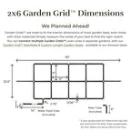 Garden Grid Watering System - 2x6 Cornerless | Raised Garden Bed Drip Irrigation System, But Better | Pre-Assembled, Waters Every Plant | Ideal for Beds w/Corner Posts or Curved Ends | 22.5"x66"