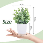 Der Rose 8 Pack Fake Plants Small Artificial Faux Potted Plants for Home Office Farmhouse Bathroom Bedroom Decor Indoor