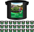 JNYONG 24-Pack 7 Gallon Thickened Non-Woven Grow Bags, Aeration Fabric Pots with Handles