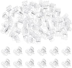 M METERXITY 100-Pack Orchid Clips, Plastic Garden Plant Clips, 6 Claws Orchid Clips, Garden Plant Support Clip for Supporting Stems/Vines/Stalk Grow Upright [Transparent]