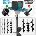 Cordless Post Hole Digger for Makita 18V Battery (NOT Included), Electric Earth Auger Posthole Digger, Power Drill Auger for Fence, Farmland, Garden, Plant