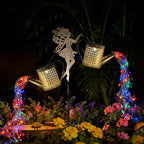 SRNPMIU Solar Watering_Can Light - Solar Yard Decorations Outdoor,Garden Decor Lights for Yard,IP65 Waterproof Hanging Lantern Lights,Outside Garden Flower Bed Decor Light for Moms Birthday 2PCS