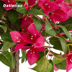3FT Artificial Bougainvillea Tree, Faux Potted Flowering Plant with Lush Pink Blooms, UV Resistant Indoor Outdoor Artificial Tree for Living Room, Patio, Office, Porch Decoration