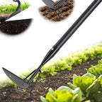 65'' Hoe and Cultivator Garden Tool - 2 in 1 Heavy Duty Garden Hoe for Weeding,Soil Loosening,Sharp Blade,Long Handle Claw 3-Tine Hand Tiller Rake for Gardening