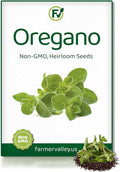 Oregano Seeds for Planting Home Garden Herbs - Individual Pack of 300+ Heirloom Seeds, Suitable for Outdoors, Indoors, and Hydroponics - Non-GMO, Non-Hybrid, Untreated, and USA Grown Variety