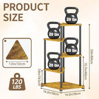 LASZOLA 4 Tier Tall Wood Plant Stand Indoor, Heavy Duty Corner Plant Rack for Large Planters, Multi Level Vertical Metal Flower Holder Display Shelf for Living Room Patio Balcony Garden, Rustic Brown