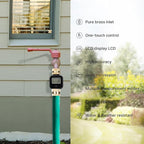 MOES Water Flow Meter with Brass Inlet Metal Thread, Measure Gallon/Liter Consumption and Flow Rate for RV Water Tank Filling, Outdoor Garden Hose Watering, Lawn Sprinkler and Nozzle Sprayer, 2 Pack