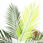 PASYOU Artificial Palm Tree 1Pack, Fake Plants Plastic Greenery Tropical Shrubs Faux Leaves for Home Indoor Outdoor Decor Garden DIY Basket Planter Filler Wedding Party Decoration Ornaments