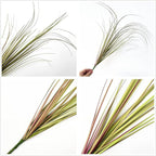 CATTREE Fake Plants Artificial Wheat Grass Outdoor Shrubs 8 Bundles, Faux Plastic Leaves Greenery Bushes for Garden Wedding Party DIY Decorations Indoor Office UV Resistant Glass Planter Filler Purple