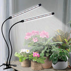 Grow Lights for Indoor Plants - 84 LED Full Spectrum Clip Plant Growing Light (2 Heads Light)