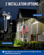 AUDERWIN Solar spotlights Outdoor 63 LED 3 Lighting Modes, IP65 Waterproof Lighten Yard Garden House Garage Pathway for Christmas Decorations-10 Pack