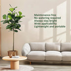 Artificial Fiddle Leaf Fig Tree, 6FT Faux Ficus Lyrata Plant Tall Fake Tree for Home Decor Artificial Tree for Indoor Office Living Room (Fiddle Leaf Fig Tree, 6 FT)