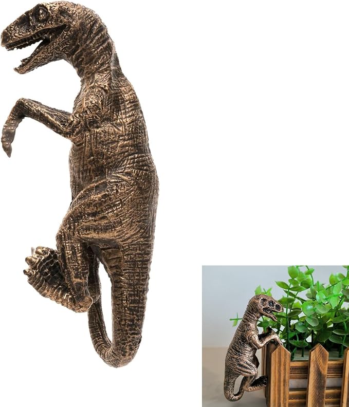 Decorative Dinosaur Statue Plant Hanger - Cute Animal Pots for Plants, Plant Buddy Ornament Hangers for Hanging Plants