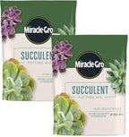 Miracle-Gro Succulent Potting Mix - Potting Soil Mix for Indoor Succulents, Aloe Vera and More, Made with Miracle-Gro Plant Food, 4 qt. (2-pack)