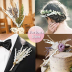 Iory White 180+Stems Dried Lavender Flowers Bundle-15''-17''Real Bleaching Cream White Lavender Bouquet for Home Wedding Boho Party Vase Decor, Crafts, 2 Packs Silk Live Plants