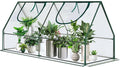 Mini Greenhouse, Portable 4x2x2ft Greenhouses for Outdoors Indoors Plants, Tabletop Small Green House with Roll-up Zipper Windows, Thickened PVC Cover for Outside