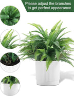 Coferset Small Fake Plant Fern Potted Artificial Plants for Shelf Desk Home Bathroom Farmhouse Room Office Kitchen Farmhouse Coffee Table Decor